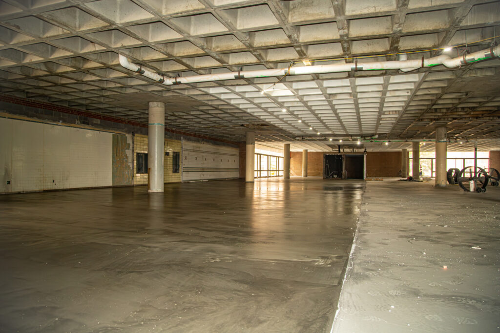 University of Tennessee Presidential Court Building exterior during renovation.