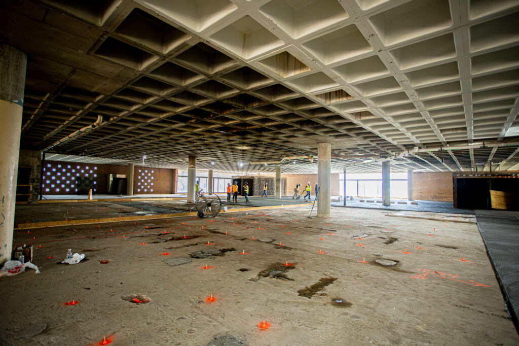 University of Tennessee Presidential Court Building during renovation.